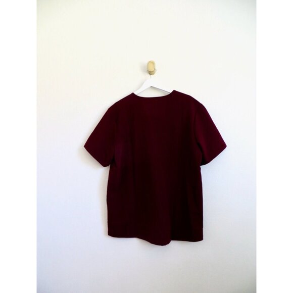 NEW! Figs Chisec Three Pocket Scrub Top Burgundy Men's SZ XXL - Picture 9 of 12